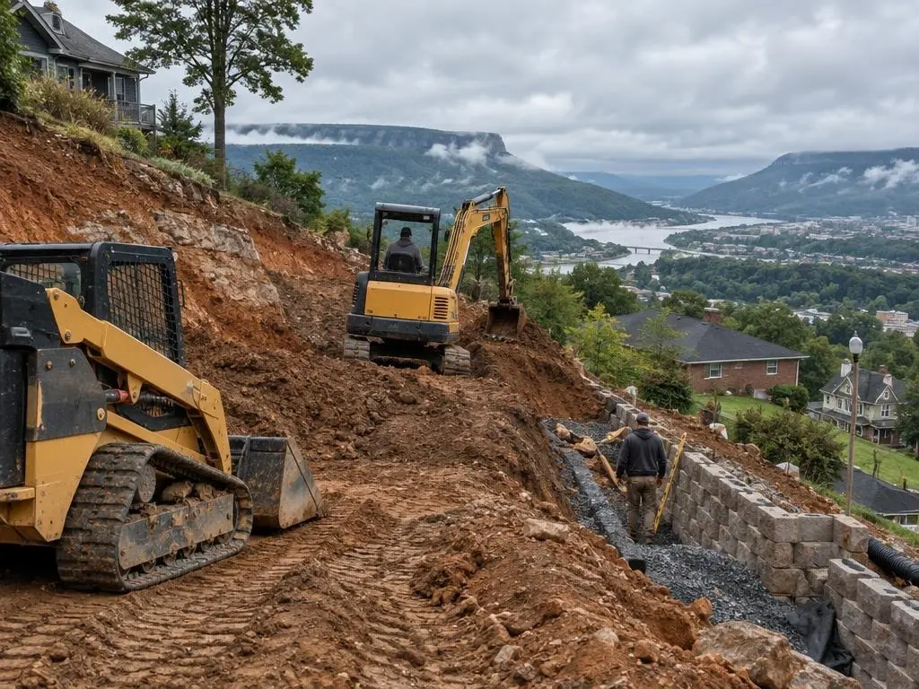 Hillside Grading & Wall Excavation in Chattanooga, TN